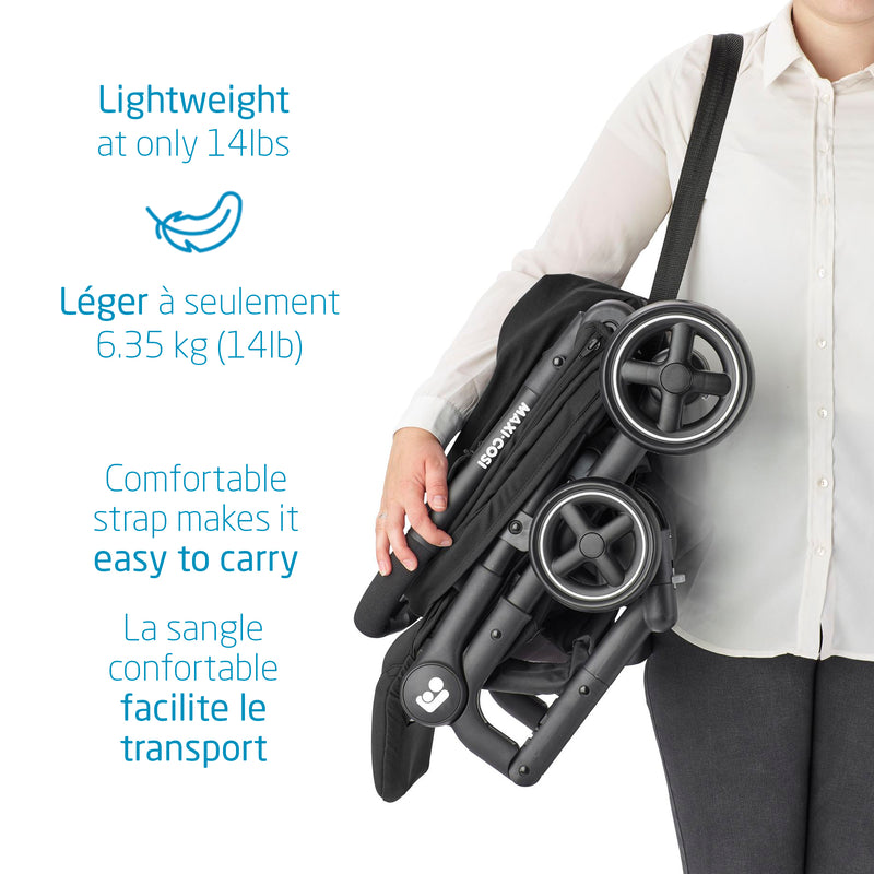 Lara Ultra-Compact Stroller - Essential Black