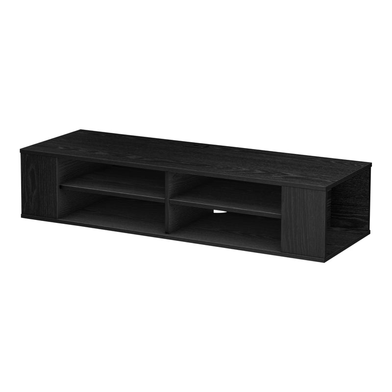 Console média murale 55" City Life - Chêne noir