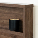 Tao - Double/Queen Headboard with Shelf -- Natural Walnut