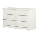 Bureau double 6 tiroirs Summer Breeze-Blanc antique
