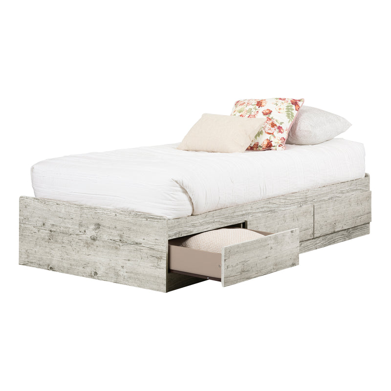 Lit matelot 39" avec tiroirs Aviron - Pin bord de mer