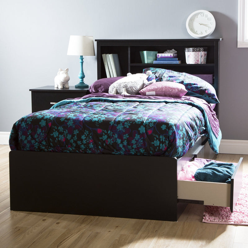 Lit matelot 3 tiroirs simple 39" Step One - Noir solide