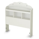 Tête de lit simple 39" bibliothèque Tiara -Blanc solide