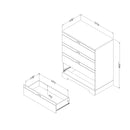 Commode 4 tiroirs Reevo-Chêne noir