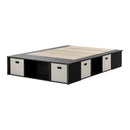 Flexible - Platform bed 54" with baskets -- Black oak