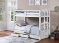 Lits superposés capitaine 39"/39" - Blanc — IFDC
