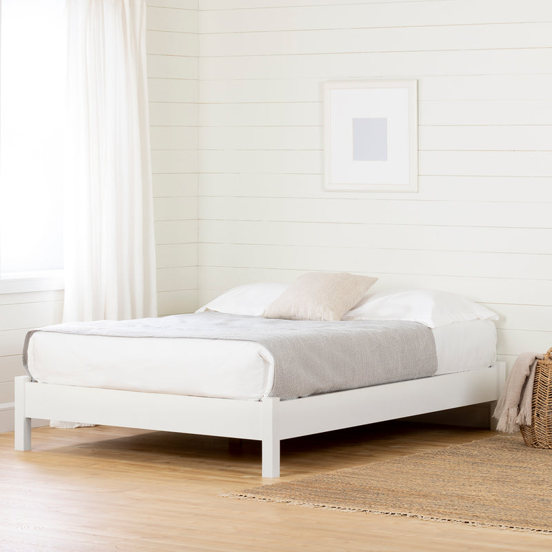 Munich - Full Platform Bed 54'' -- Pure White