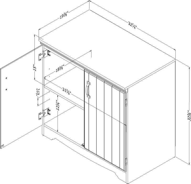 Armoire de rangement avec 2 portes Farnel - Blanc solide