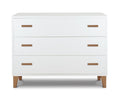 Commode 3 tiroirs Caravaggio - Blanc et noyer — Pali