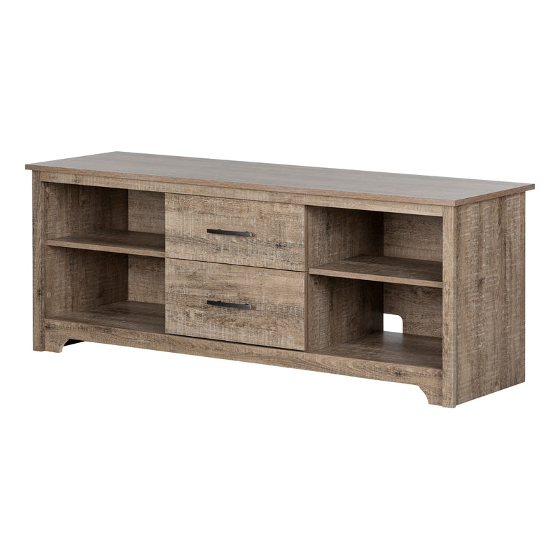 Meuble TV avec tiroirs 60" Fusion - Chêne vieilli