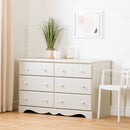 Bureau double 6 tiroirs Summer Breeze-Blanc antique