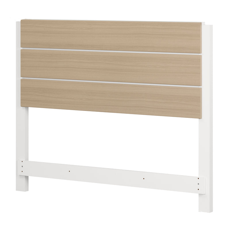 Tête de lit double 54" Munich - Blanc et Orme naturel