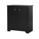 Armoire de rangement 2 portes Vito-Noir solide