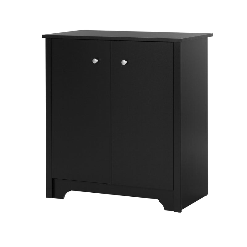 Armoire de rangement 2 portes Vito-Noir solide