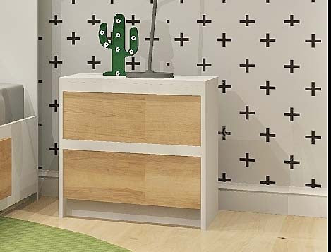 Ensemble de chambre AXEL 5027 - Blanc et Merisier naturel
