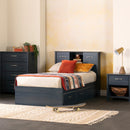 Tête de lit bibliothèque avec portes coulissantes simple 39" Ulysses - Myrtille