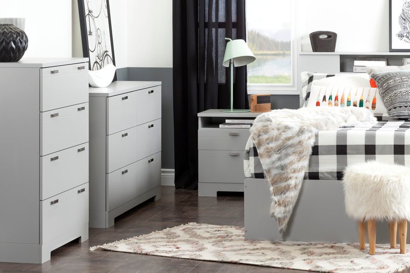 Bureau double Reevo-Gris clair