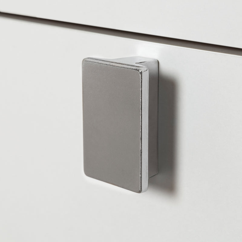 Bureau double 6 tiroirs Cookie - Gris clair et blanc