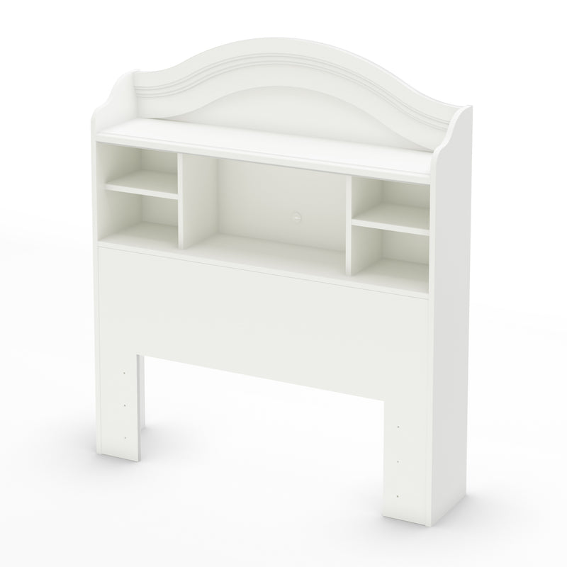 Tête de lit bibliothèque Savannah - Blanc solide