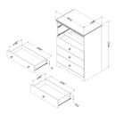 5-Drawer Chest  Crystal Pure White 3550035