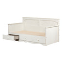 Lit divan avec rangement simple 39" Summer Breeze - Blanc antique
