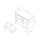 Commode 3 tiroirs avec paniers Balka - Blanc solide