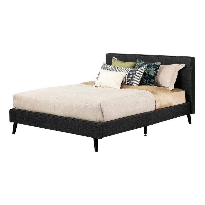 Complete Upholstered Bed Queen 60'' Gravity Charcoal Gray 12123