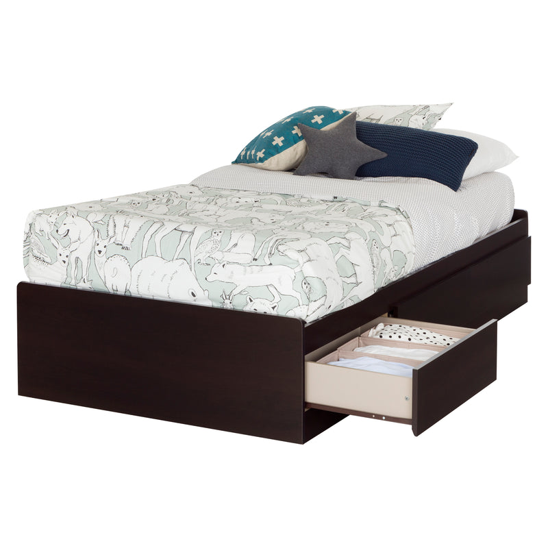 Lit matelot 3 tiroirs simple 39" Step One - Chocolat