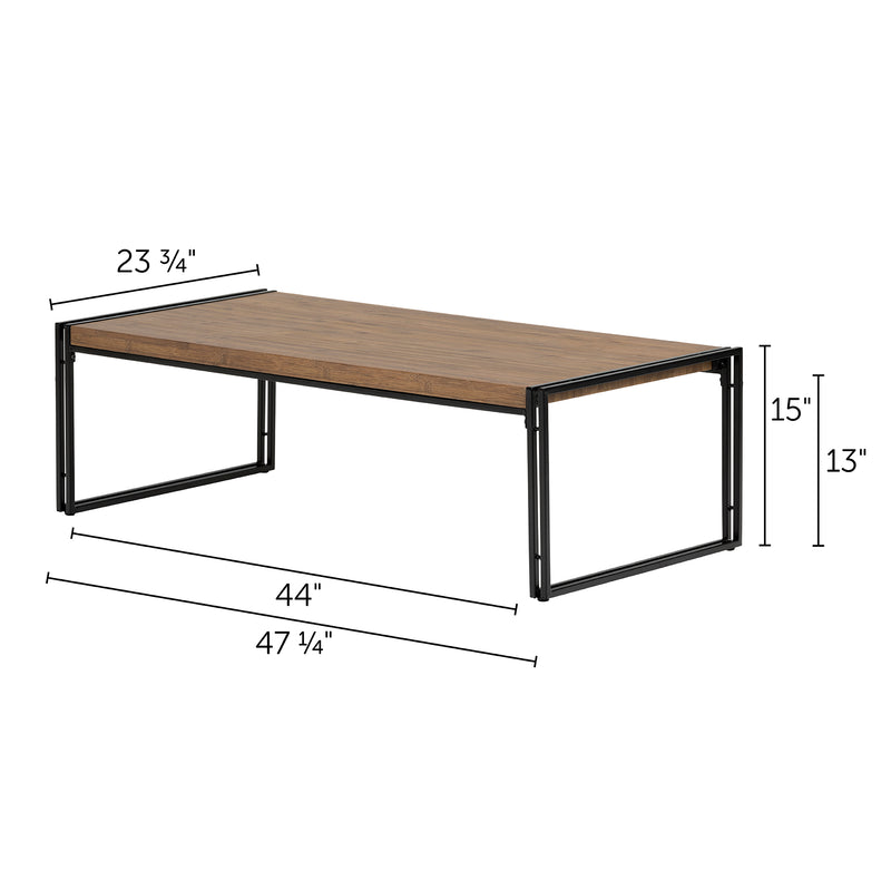 Coffee Table  Gimetri Rustic Bamboo 11520