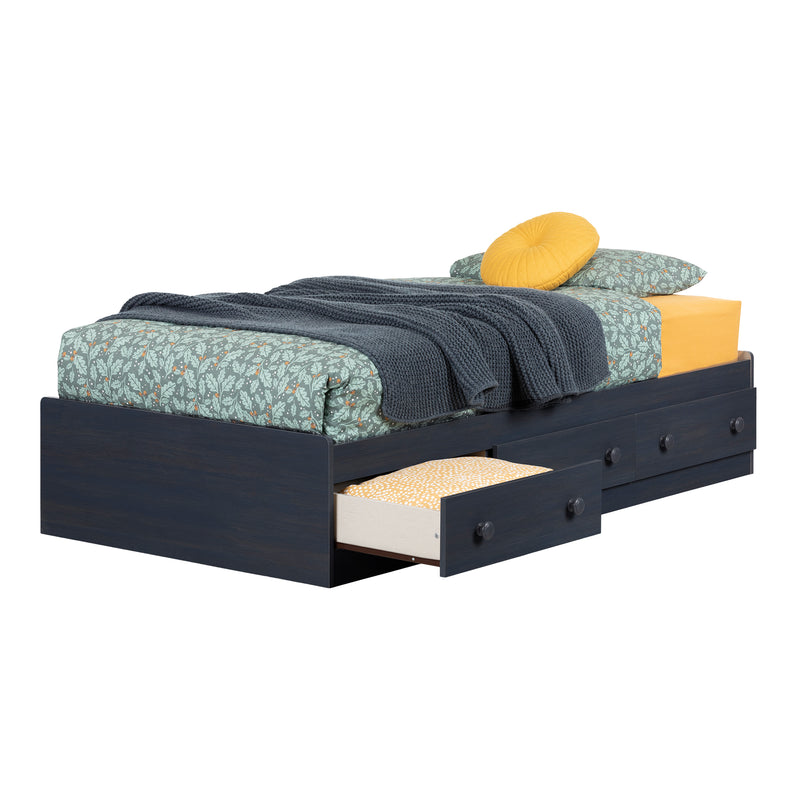Mates Bed with 3 Drawers Simple 39'' Summer Breeze Blueberry 3294080