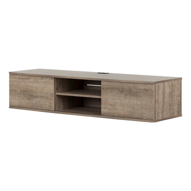 Console média murale 65" Agora - Chêne vieilli
