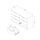 6-Drawer Double Dresser  Step One Essential Gray Oak 12233