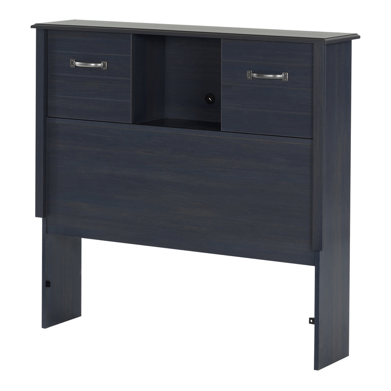 Ulysses - Bookcase headboard with sliding doors - Single -- Myrtille