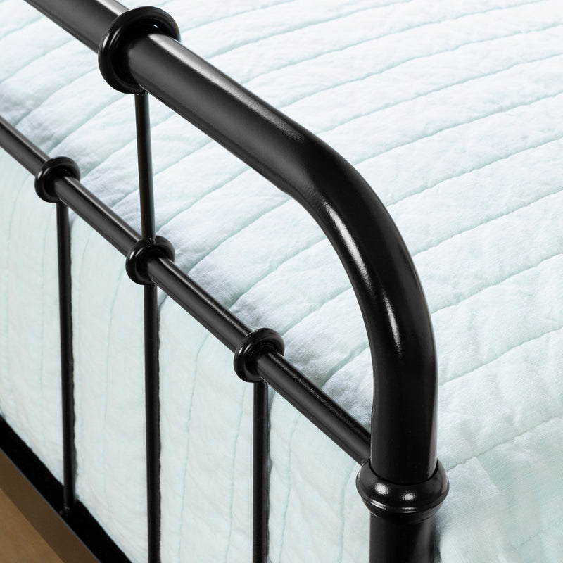 Cotton Candy - Full Metal Single Bed 39'' - Solid Black Color