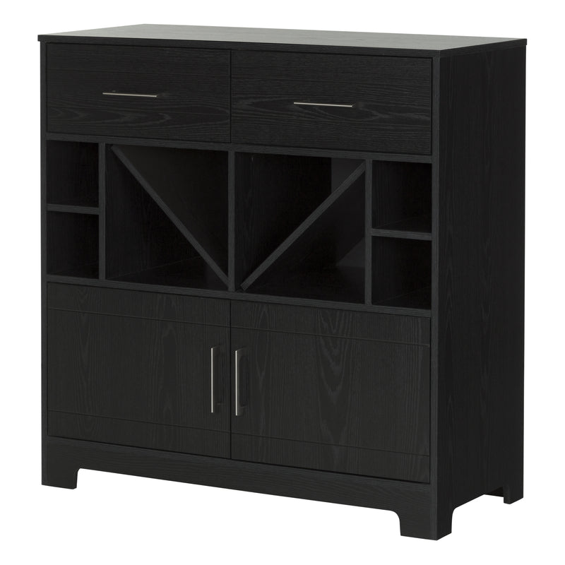 Bar Cabinet and Bottle Storage  Vietti Black Oak 10470