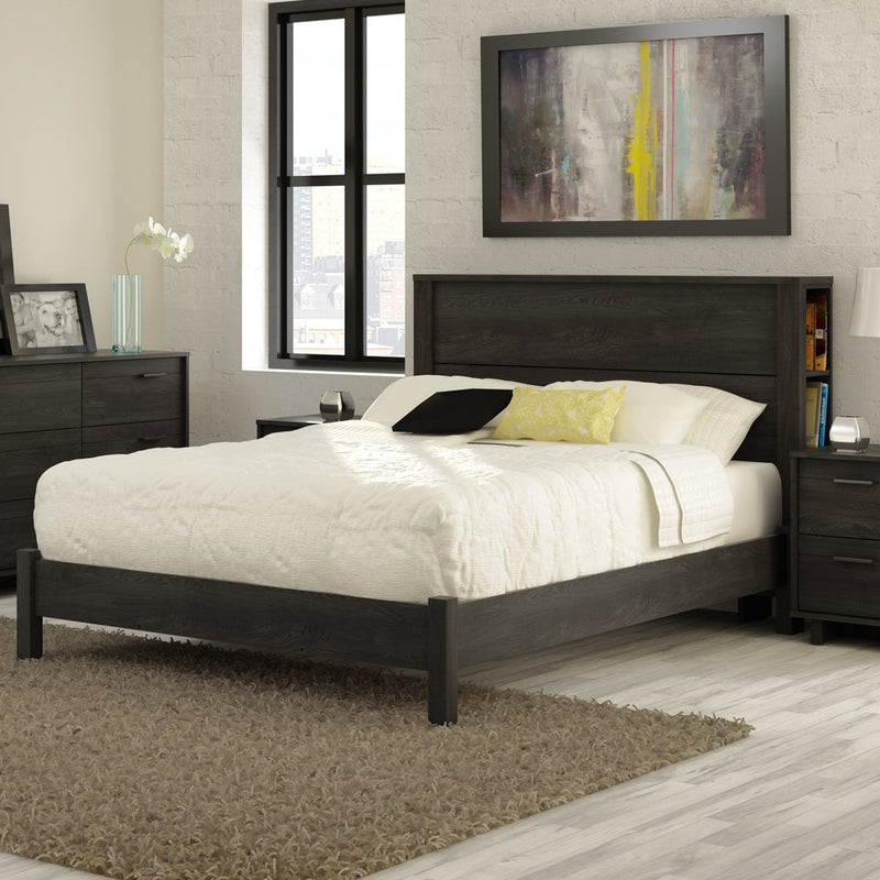 Lit plateforme 54" Fynn - Chêne gris