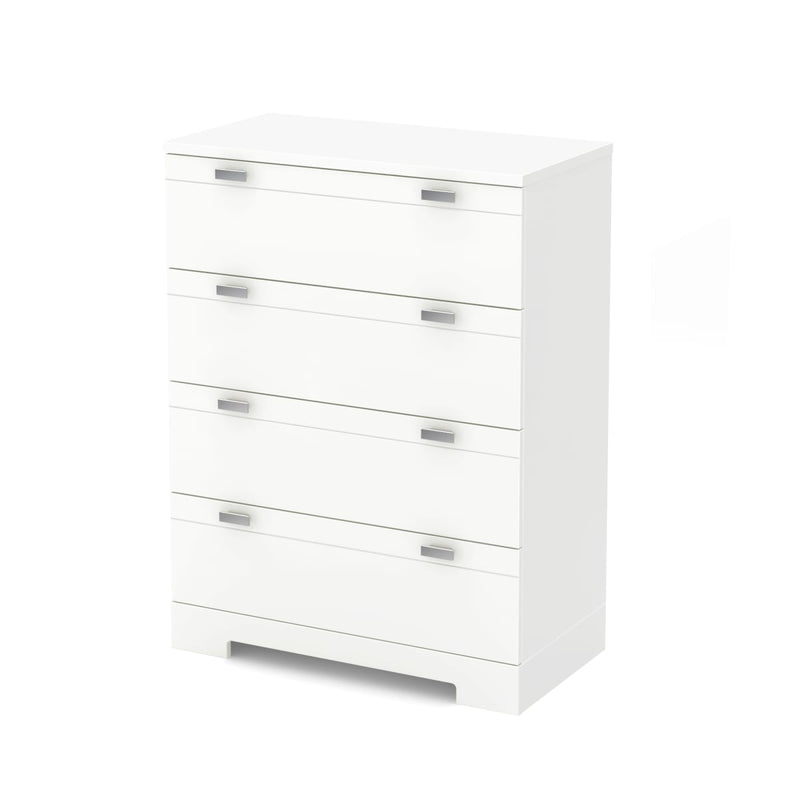 Commode 4 tiroirs Reevo - Blanc solide