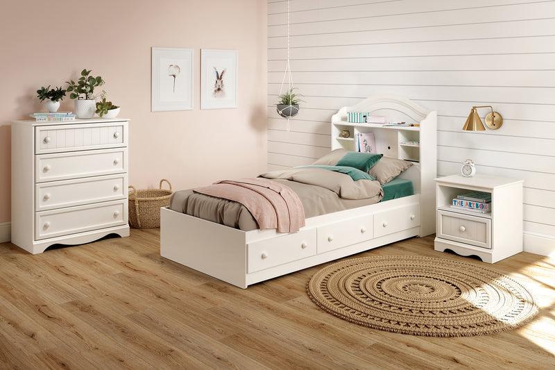 Commode 4 tiroirs Savannah - Blanc solide