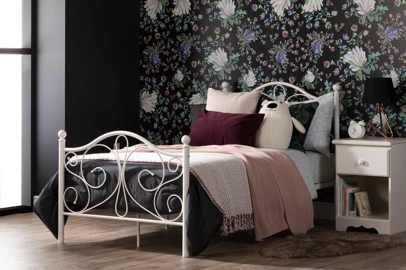 Lit complet en métal 39" Summer Breeze - Blanc solide
