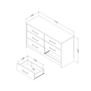 6-Drawer Double Dresser  Londen Weathered Oak and Ebony 12229