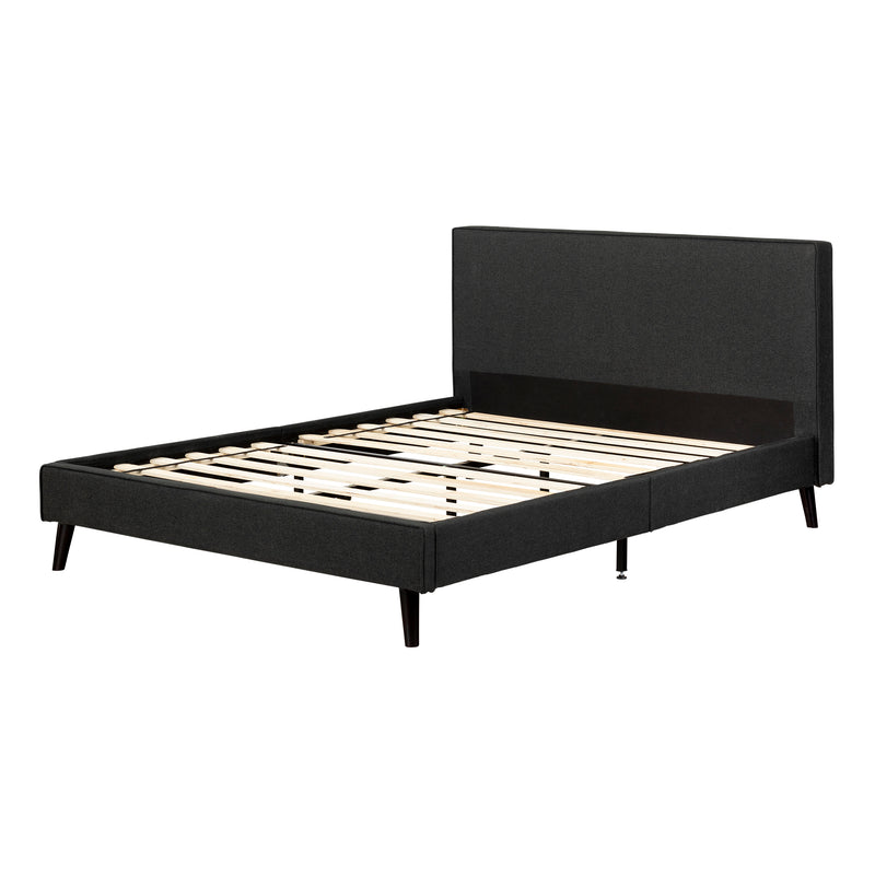 Complete Upholstered Bed Queen 60'' Gravity Charcoal Gray 12123
