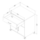 Rangement à imprimante sur roulettes Axess - Noir solide