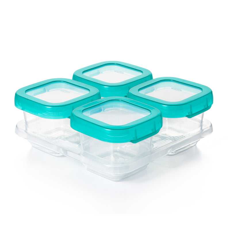 Freezer Tray with Silicone Lid (2pack) Teal