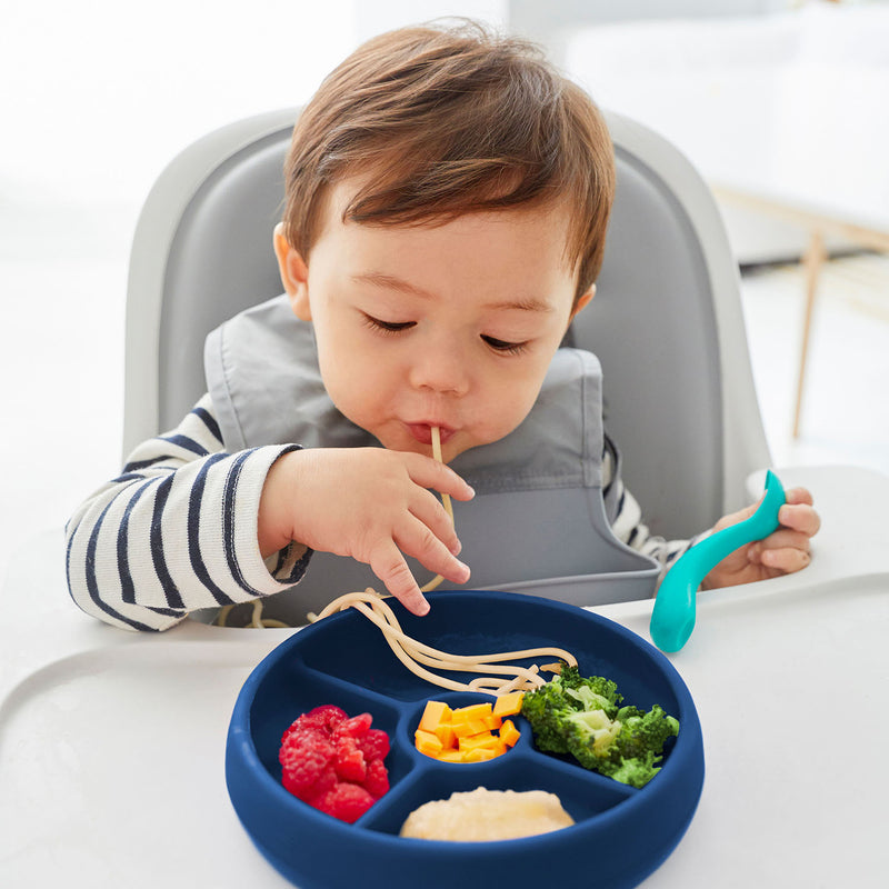 Assiette compartimentée en silicone - Choix de couleurs