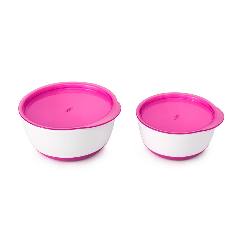 Divided Feeding Dish with Removable Ring - Pink