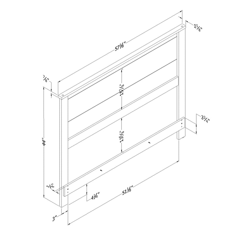 Tête de lit double 54" Fynn - Chêne gris