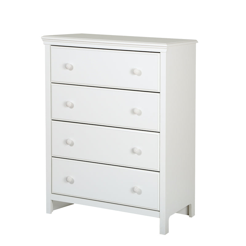 Commode 4 tiroirs Cotton Candy - Blanc solide