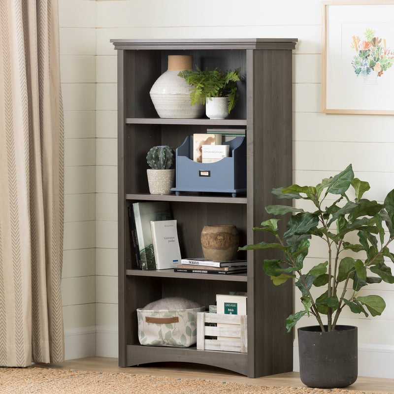 4-Shelf Bookcase  Gascony Gray Maple 11930