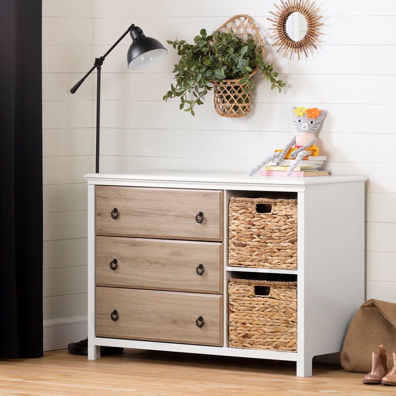 Cotton Candy - 3 Drawer Chest with Baskets