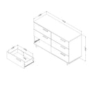 6-Drawer Double Dresser  Cavalleri Gray Maple 12227